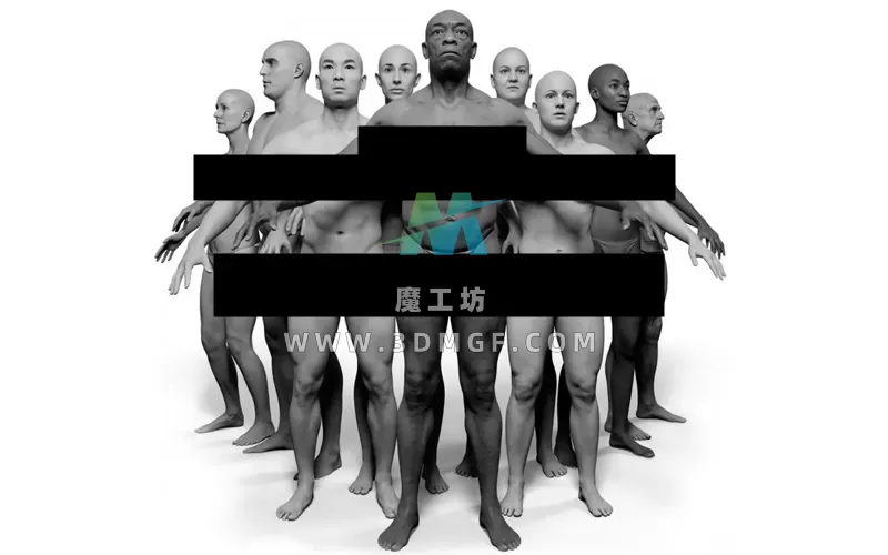 10款逼真影视级虚拟男人女人扫描人皮肤3D模型FBX格式带16K纹理贴图 10款逼真影视级虚拟男人女人扫描人皮肤3D模型FBX格式带16K纹理贴图