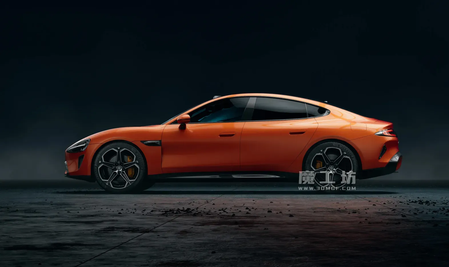 魔工坊-RS工程-小米SU7轿跑及碎石地面 魔工坊-RS工程-小米SU7轿跑及碎石地面